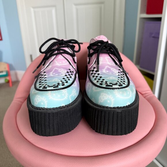 TUK Hello Kitty Kawaii Pastel Ombre Creepers - from *PASTEL GOTH VIDEO!* - Picture 7 of 12